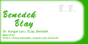 benedek blay business card